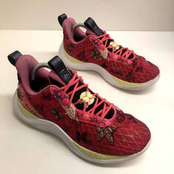 Under Armour Curry Flow 10 Pink Unicorn & Butterfly Girl Dad Shoes M 9 / W 10.5 main image 5